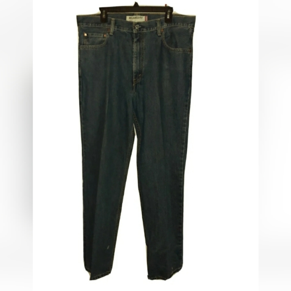 Men's 36X34 Levi's 550 Relaxed Fit Denim Blue Jeans -EUC-